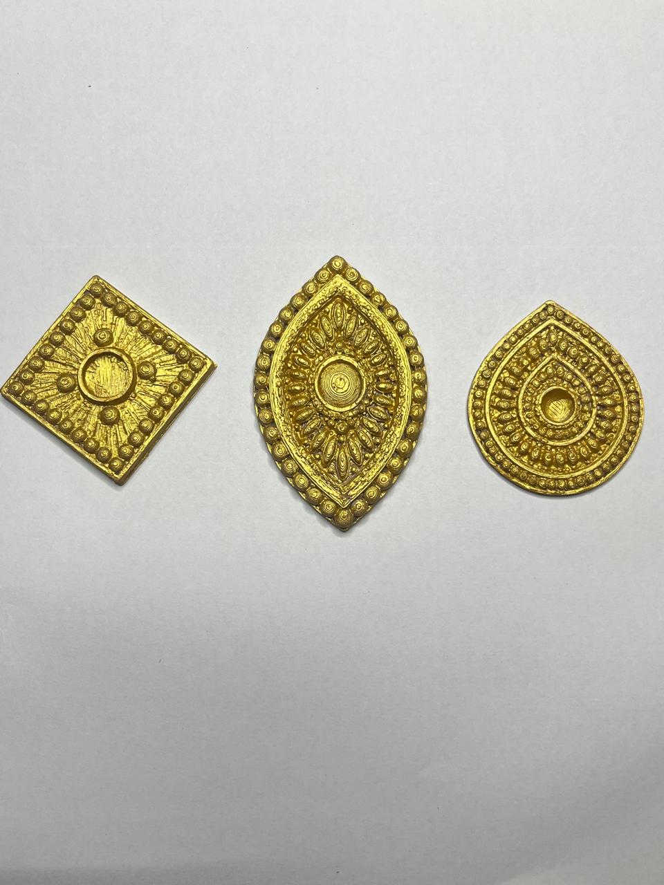 Shree Jagannath, Balabhadra & Subhadra Ji Golden Alankara Set