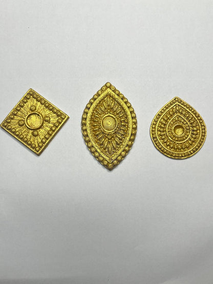 Shree Jagannath, Balabhadra & Subhadra Ji Golden Alankara Set