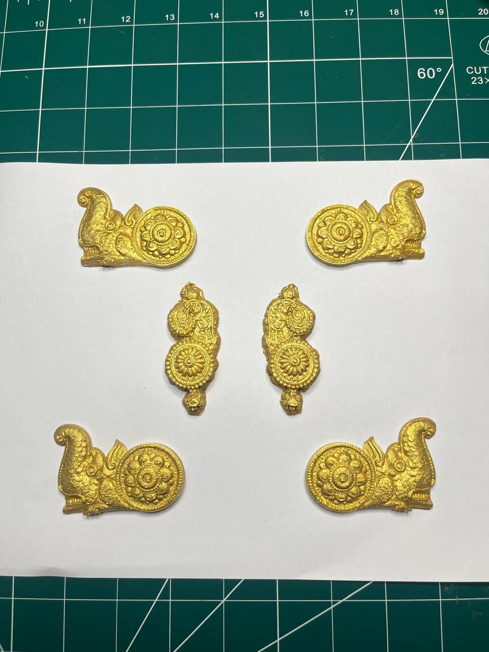 Shree Jagannath, Balabhadra & Subhadra Ji Golden Alankara Set