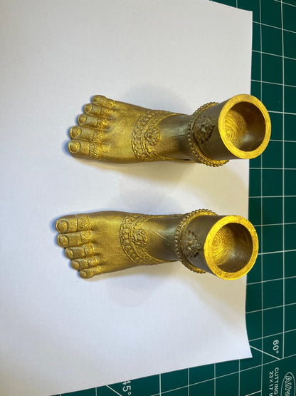 Lord Jagannath Ji Golden Alankara Set – Traditional 3D Printed Idol Ornaments