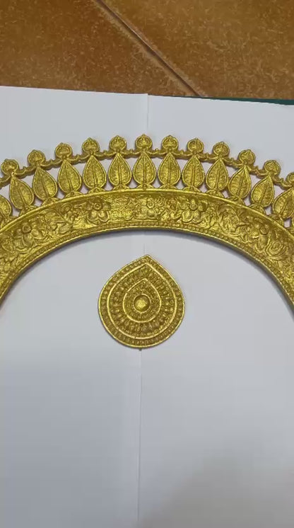 Lord Jagannath Ji Golden Alankara Set – Traditional 3D Printed Idol Ornaments